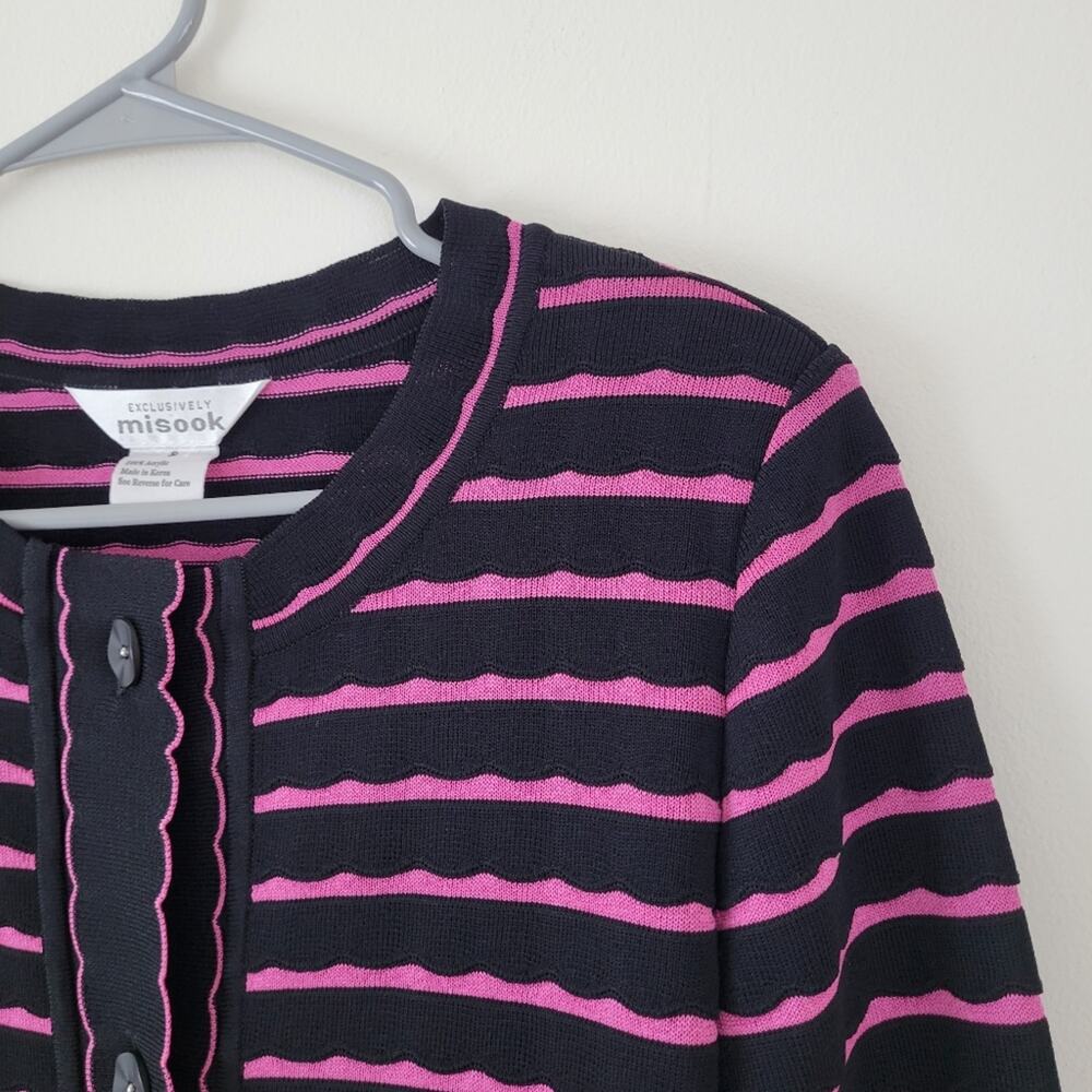 Exclusively Misook Scalloped Button Front Cardiga… - image 3